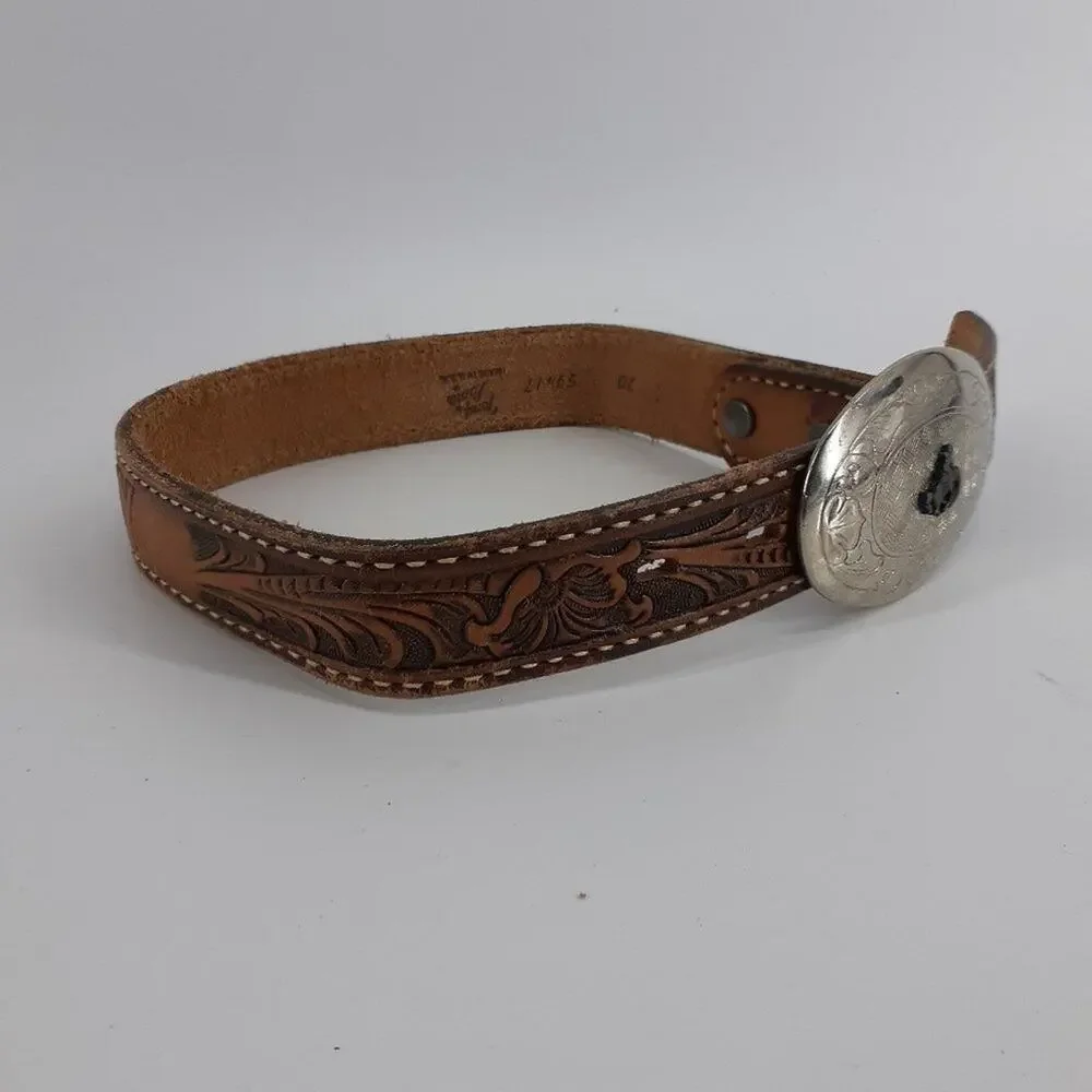 Tony Lama Kenny Made in USA Child's Boy Kid Rodeo Oval 20